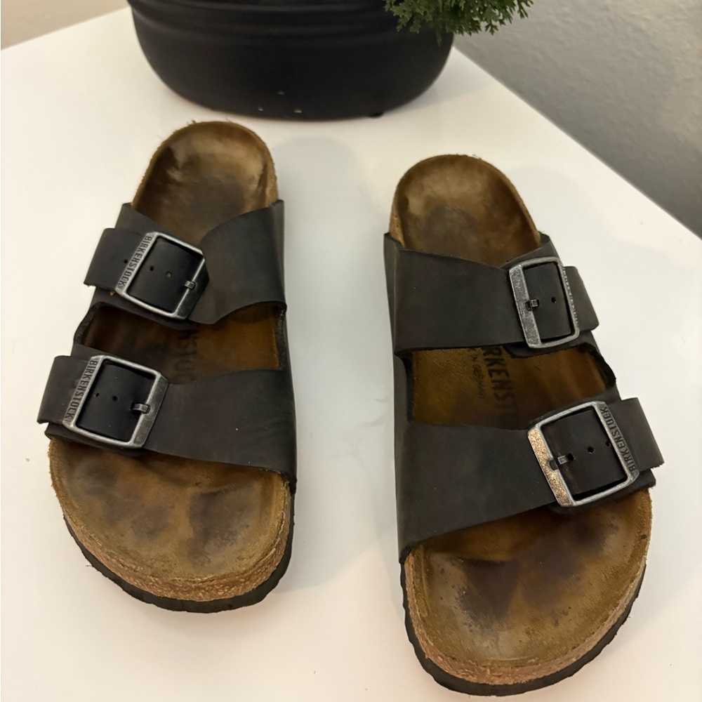 Birkenstock Dark Gray Double-Strap Sandals - Picture 2 of 6